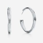 Molten Hoops in Silver